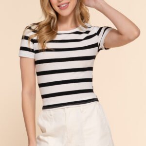 TOP CORTO DE PUNTO A RAYAS SLV Y/D